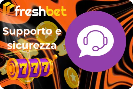 Protezione dell'account e opzioni di supporto del casinò Freshbet